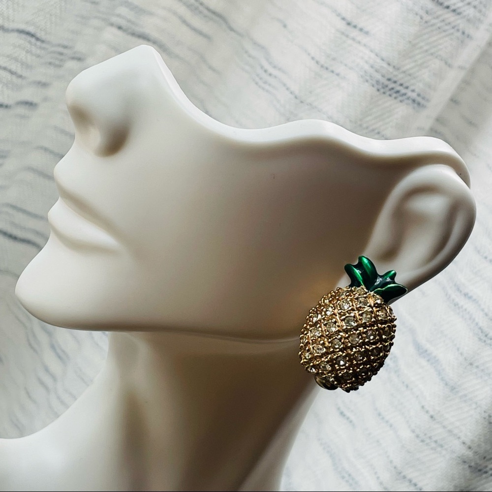 VINTAGE Pineapple Earrings - Picture 1 of 8